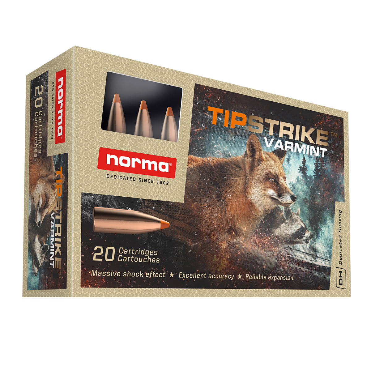 NORMA TIPSTRIKE 223REM VARMINT 3.6G/55GR
