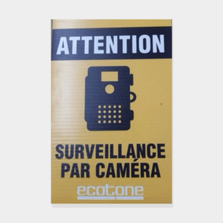 ECOTONE AFFICHE SURVEILLANCE CAMÉRA