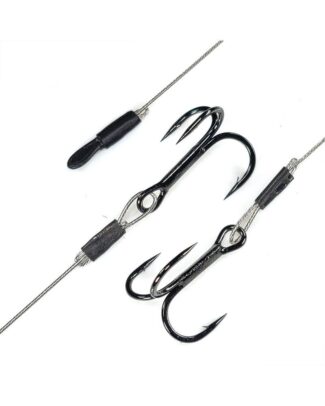 Gamakatsu 364406 Treble Stinger Rig, Wire Leader, NS Black,