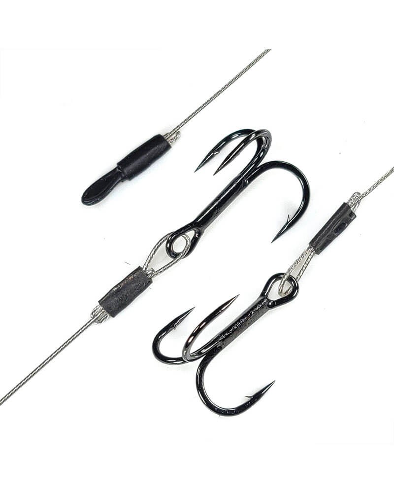 Gamakatsu 364406 Treble Stinger Rig, Wire Leader, NS Black,